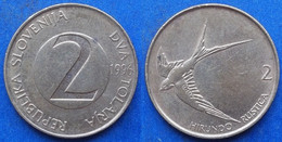 SLOVENIA - 2 Tolarja 1996 "barn Swallow In Flight" KM# 5 - Edelweiss Coins - Slowenien