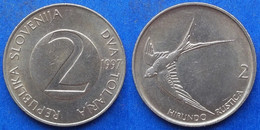 SLOVENIA - 2 Tolarja 1997 "barn Swallow In Flight" KM# 5 - Edelweiss Coins - Slovenia