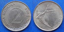 SLOVENIA - 2 Tolarja 2000 "barn Swallow In Flight" KM# 5 - Edelweiss Coins - Slovénie