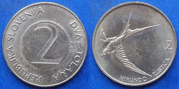 SLOVENIA - 2 Tolarja 2004 "barn Swallow In Flight" KM# 5 - Edelweiss Coins - Slovenia