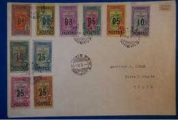 174 TUNISIE BELLE  LETTRE RARE  1925 TUNIS +AFFRANCHISSEMENT PLAISANT - Lettres & Documents