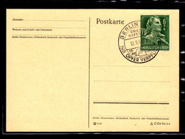 DR Postkarte BERLIN O 36 - 12.8.44 Mit Mi.894 Und Sonderstempel "Kriegshilfswerk - Ihr Opfer Verpflichtet" - Lettres & Documents