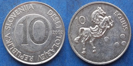 SLOVENIA - 10 Tolarjev 2002 "horse" KM# 41 Republic - Edelweiss Coins - Slowenien