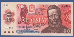 CZECHOSLOVAKIA - P.96a – 50 Korún Československých 1987 AU- Serie F35 770286 - Checoslovaquia