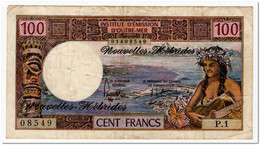 NEW HEBRIDES,100 FRANCS,1975,P.18c,VF - Sonstige – Ozeanien