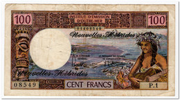 NEW HEBRIDES,100 FRANCS,1975,P.18c,VF - Other - Oceania
