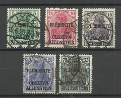 Deutschland Allenstein 1920 Michel 1 - 3 & 5 & 9 O - Allenstein