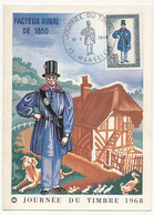 FRANCE - Carte Fédérale - Journée Du Timbre 1968 - Facteur Rural De 1830 - 13 MARSEILLE - 16/3/1968 - Stamp's Day