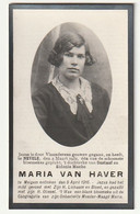 Doodsprentje Maria VAN HAVER Meigem 1916 Nevele 1932 (foto) - Devotion Images