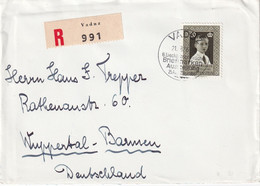 LIECHTENSTEIN 1956 LETTRE RECOMMANDEE DE VADUZ - Briefe U. Dokumente