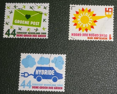 Nederland - NVPH - 2733 2740 2732 - 2010 - Gebruikt - Denk Groen - Doe Groen - Zonnecollect - Hybride Auto - Groene Post - Gebraucht