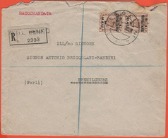 Colonie Italiane Occupate - B.A. Tripolitania - 1951 - 2 X 10 M.a.l. - Raccomandata - Completa Di Lettera E Minuta Di Ri - Tripolitania