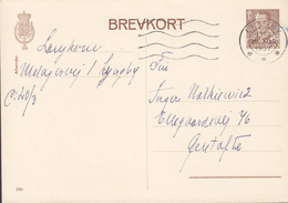 Denmark Postal Stationery Ganzsache Entier (189) 15 Øre Fr. IX., LYNGBY 1957 Ellegaardsvej 76, GENTOFTE - Interi Postali