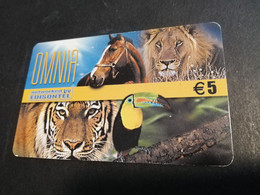 ITALIA  OMNIA /EDISONTEL / LION/TIGRE/TOEKAN/HORSE €5,-    USED  PREPAIDS CARD   ** 6255** - Sonstige & Ohne Zuordnung