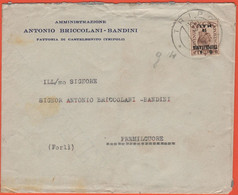 Colonie Italiane Occupate - B.A. Tripolitania - 1951 - 10 M.a.l. - Azienda Agricola Antonio Briccolani-Bandini Di Castel - Tripolitania