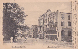 1838	33	Amsterdam, Rembrandtsplein Café ,,de Kroon’’ (poststempel 1902)(linksonder Een Scheurtje En Een Vouw) - Amsterdam