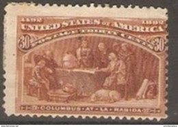 USA - 1893 Columbian Exposition 30c MH * - Unused Stamps