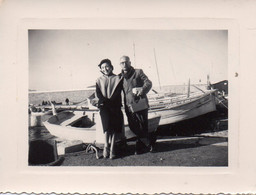 Photo Couple à St Tropez En 1951 Format 8/10 - Orte