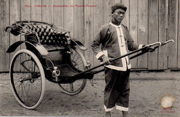 Cpa Tonkin Conducteur De Pousse Pousse. - Vietnam