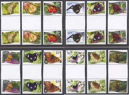 Niuafo'ou, Tin Can Island, 2012, Butterflies, Insects, Animals, MNH Gutter Pairs, Michel 445-456 - Andere-Oceanië