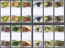 Niuafo'ou, Tin Can Island, 2012, Butterflies, Insects, Animals, MNH Gutter Pairs, Michel 445-456 - Altri - Oceania