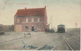 WODECQ : Arrêt Du Tram Pièrre- TRES RARE COLORISEE - Cachet De La Poste 1913 - Ellezelles