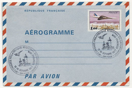 FRANCE => Aérogramme 1,60 Concorde, Cachet Temp Congrès Philatélique Régional Midi Pyr. 09 FOIX - 15/10/1977 - Aérogrammes