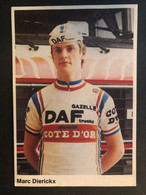Marc Dierickx - DAF - 1981 - Carte / Card - Cyclist - Cyclisme - Ciclismo -wielrennen - Wielrennen