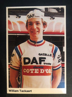 William Tackaert - DAF - 1981 - Carte / Card - Cyclist - Cyclisme - Ciclismo -wielrennen - Wielrennen
