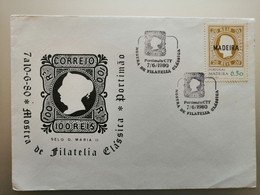 Portugal Cachet Commemoratif Expo Philatelique Timbre Classique Portimão Algarve 1980 Stamp Expo Event Postmark - Flammes & Oblitérations