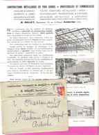 Dépliant Commercial Avec Photos Hangars Métalliques Nallet à Ambérieu Ain + Enveloppe Commerciale - Autres & Non Classés