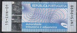 Fiscal/ Revenue, Portugal - Tabac/ Tobacco Tax, Imposto Sobre Tabaco - |- Continente, 2015 - Used Stamps