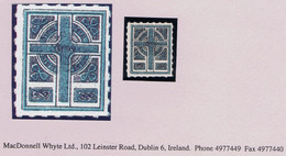 Ireland Forerunners 1920 Celtic Cross Blue And Black, Narrow Cross, Rouletted, Fresh Mint, Hinged - Zonder Classificatie