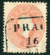 AUSTRIA 1860 Franz Joseph In Oval  5 Kr.  Used With Prague Postmark.  Michel 20 - ...-1918 Prefilatelia