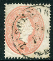 AUSTRIA 1860 Franz Joseph In Oval  5 Kr.  Used With Tischnow (Tišnov) Postmark.  Michel 20 - ...-1918 Prephilately