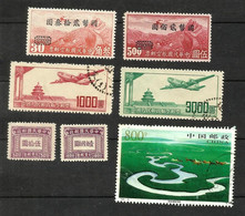 Chine Poste Aérienne N°31,35, 45, 46, Taxe N°75, 78 Bloc N°96 Cote 6.30€ - Corréo Aéreo