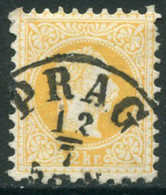 AUSTRIA 1867 Franz Jospeh  2 Kr.coarse Print  Used With Prague Postmark.  Michel 35 I - ...-1918 Prefilatelia