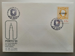 Portugal Cachet Commémoratif Expo Philatelique Porto 1981 Stamp Expo Event Postmark - Flammes & Oblitérations