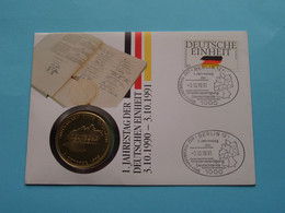 DEUTSCHE EINHEIT 3 OKTOBER 1990 ( Stamp > 1991 ) N° 2708 ! - Pièces écrasées (Elongated Coins)
