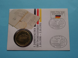 DEUTSCHE EINHEIT 3 OKTOBER 1990 ( Stamp > 1991 ) N° 2708 ! - Elongated Coins