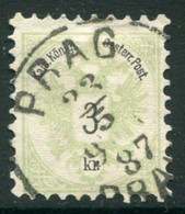 AUSTRIA 1883 Arms 3 Kr. Used With Prague  Postmark.  Michel 45 - ...-1918 Voorfilatelie
