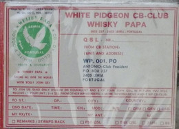 Portugal -  QSL CB White Pidgeon CB-Club Whisky Papa - Leiria - CB-Funk