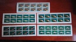 Sealand Animals Fish Set, Perforated Minisheets Of 10, Mint Never Hinged - Vissen