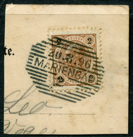 AUSTRIA 1890 Franz Joseph 2 Kr. Used On Piece With Marienbad (Marianske Lazně) Postmark.  Michel 51 - ...-1918 Voorfilatelie