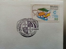 Portugal Cachet Commémoratif  Foire Du Batiment Funchal Madère 1982 Event Postmark Construction Industry Fair Madeira - Flammes & Oblitérations