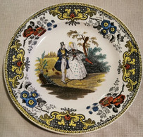 Assiette Polychrome CREIL MONTEREAU XIXE N2 - Creil Montereau (FRA)