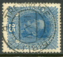 AUSTRIA 1917 Karl I 25 H. Used With Třebivlice Postmark.  Michel 223 - ...-1918 Prephilately