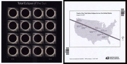 Solar Eclipse. USA 2017. Mi.5404 Klb. Full Sheet. MNH Self Adhesive. - America Del Nord