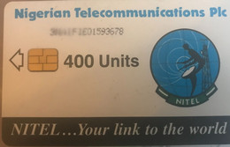 NIGERIA   -   Phonecard  -  Nigerian Telecommunications Ltd - 400 Units  -  Différent Ship - N° De Série - Nigeria