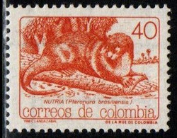 A903H-COLOMBIA- 1988 - MNH - MI#: 1736. OTTER - PTERONURA BRASILIENSIS - Colombia